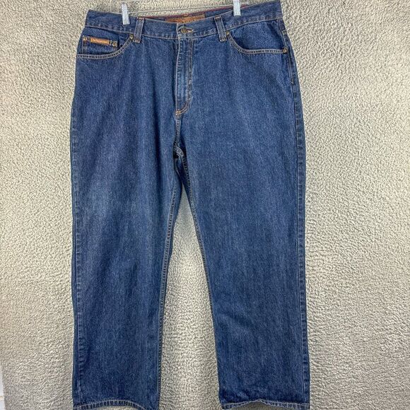 Territory Ahead Jeans Mens 40x32 Blue Denim Casual Outdoor 90s Y2K Measure 39x29 - Picture 1 of 16